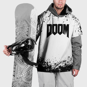 Накидка на куртку 3D с принтом Doom black splash в Кировске, 100% полиэстер |  | 