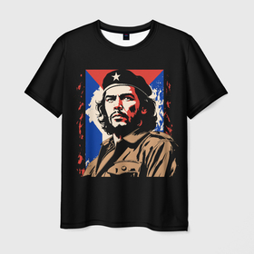 Мужская футболка 3D с принтом Команданте Эрнесто Че Гевара в Курске, 100% полиэфир | прямой крой, круглый вырез горловины, длина до линии бедер | 