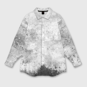 Мужская рубашка oversize 3D с принтом Абстракция   black and white spot в Петрозаводске,  |  | 