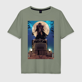 Мужская футболка хлопок Oversize с принтом Джиперс Криперс в Кировске, 100% хлопок | свободный крой, круглый ворот, “спинка” длиннее передней части | 