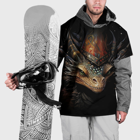Накидка на куртку 3D с принтом Дракон земли , 100% полиэстер |  | 