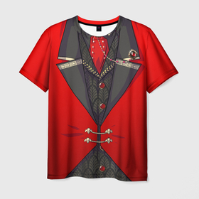 Мужская футболка 3D с принтом Алый фрак в Кировске, 100% полиэфир | прямой крой, круглый вырез горловины, длина до линии бедер | Тематика изображения на принте: 
