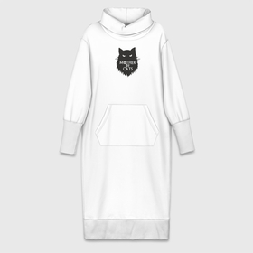 Платье удлиненное хлопок с принтом Mother of cats ,  |  | 