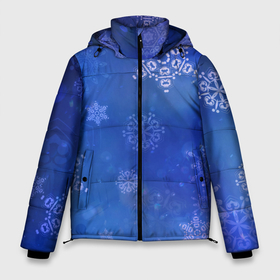 Мужская зимняя куртка 3D с принтом Декоративные снежинки на фиолетовом в Курске, верх — 100% полиэстер; подкладка — 100% полиэстер; утеплитель — 100% полиэстер | длина ниже бедра, свободный силуэт Оверсайз. Есть воротник-стойка, отстегивающийся капюшон и ветрозащитная планка. 

Боковые карманы с листочкой на кнопках и внутренний карман на молнии. | 