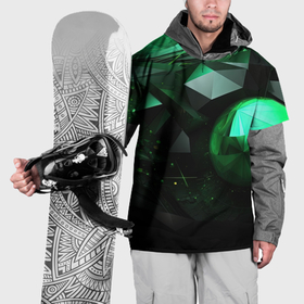 Накидка на куртку 3D с принтом Абстрактный спектр зеленого в Кировске, 100% полиэстер |  | Тематика изображения на принте: 