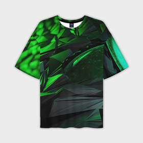 Мужская футболка oversize 3D с принтом Абстрактное представление зелени в Санкт-Петербурге,  |  | 