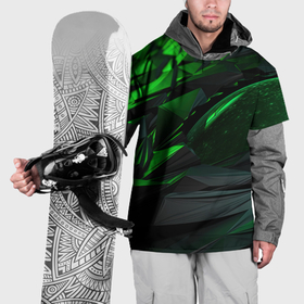 Накидка на куртку 3D с принтом Абстрактное представление зелени в Санкт-Петербурге, 100% полиэстер |  | 