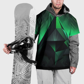 Накидка на куртку 3D с принтом Абстрактная красота зеленого в Екатеринбурге, 100% полиэстер |  | 