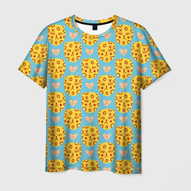 Мужская футболка 3D с принтом Каракули леопарда в Курске, 100% полиэфир | прямой крой, круглый вырез горловины, длина до линии бедер | 