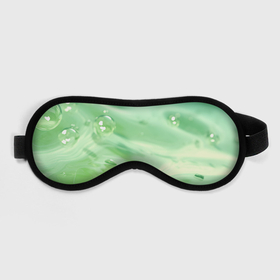 Маска для сна 3D с принтом Зеленая вода с пузырями в Тюмени, внешний слой — 100% полиэфир, внутренний слой — 100% хлопок, между ними — поролон |  | 