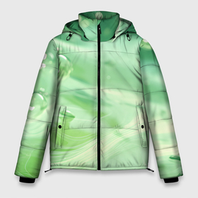 Мужская зимняя куртка 3D с принтом Зеленая вода с пузырями в Тюмени, верх — 100% полиэстер; подкладка — 100% полиэстер; утеплитель — 100% полиэстер | длина ниже бедра, свободный силуэт Оверсайз. Есть воротник-стойка, отстегивающийся капюшон и ветрозащитная планка. 

Боковые карманы с листочкой на кнопках и внутренний карман на молнии. | 