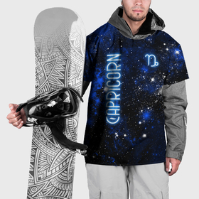 Накидка на куртку 3D с принтом Знак зодиака козерог на тёмном фоне в Курске, 100% полиэстер |  | 