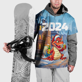 Накидка на куртку 3D с принтом 2024 дракон   с шампанским , 100% полиэстер |  | 