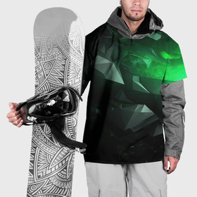 Накидка на куртку 3D с принтом Абстрагирование зеленого цвета , 100% полиэстер |  | 