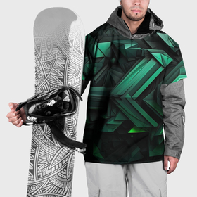 Накидка на куртку 3D с принтом Абстрактный рельеф зелени в Екатеринбурге, 100% полиэстер |  | 