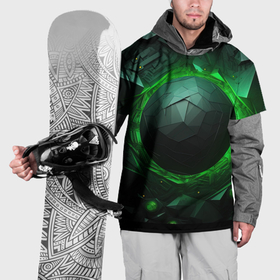 Накидка на куртку 3D с принтом Абстрактная гармония зеленого , 100% полиэстер |  | Тематика изображения на принте: 