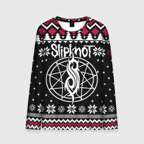 Мужской лонгслив 3D с принтом Slipknot christmas sweater в Курске, 100% полиэстер | длинные рукава, круглый вырез горловины, полуприлегающий силуэт | Тематика изображения на принте: 