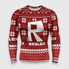 Мужской рашгард 3D с принтом Roblox christmas sweater в Новосибирске,  |  | 
