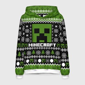 Мужская толстовка 3D с принтом Minecraft christmas sweater , 100% полиэстер | двухслойный капюшон со шнурком для регулировки, мягкие манжеты на рукавах и по низу толстовки, спереди карман-кенгуру с мягким внутренним слоем. | 