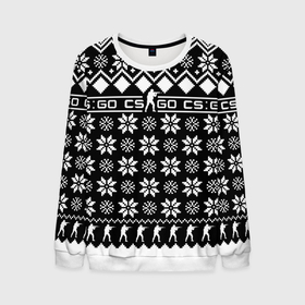 Мужской свитшот 3D с принтом CS GO christmas sweater в Екатеринбурге, 100% полиэстер с мягким внутренним слоем | круглый вырез горловины, мягкая резинка на манжетах и поясе, свободная посадка по фигуре | 