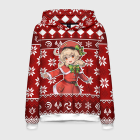 Мужская толстовка 3D с принтом Klee christmas sweater в Петрозаводске, 100% полиэстер | двухслойный капюшон со шнурком для регулировки, мягкие манжеты на рукавах и по низу толстовки, спереди карман-кенгуру с мягким внутренним слоем. | Тематика изображения на принте: 