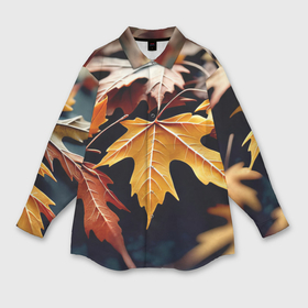 Мужская рубашка oversize 3D с принтом Осенние листья   нейросеть в Курске,  |  | 