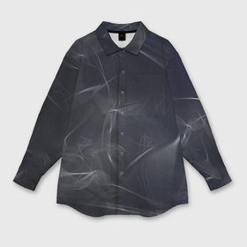 Мужская рубашка oversize 3D с принтом Серый дым и тьма в Новосибирске,  |  | 