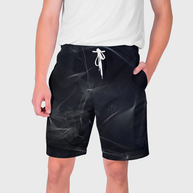 Мужские шорты 3D с принтом Серый дым и тьма в Екатеринбурге,  полиэстер 100% | прямой крой, два кармана без застежек по бокам. Мягкая трикотажная резинка на поясе, внутри которой широкие завязки. Длина чуть выше колен | 