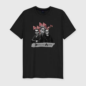 Мужская футболка хлопок Slim с принтом Depeche Mode   a band spirit tour в Санкт-Петербурге, 92% хлопок, 8% лайкра | приталенный силуэт, круглый вырез ворота, длина до линии бедра, короткий рукав | Тематика изображения на принте: 