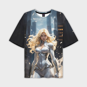 Мужская футболка oversize 3D с принтом Девушка супергерой в Курске,  |  | 