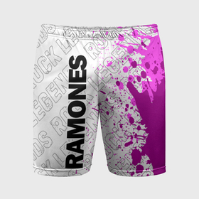 Мужские шорты спортивные с принтом Ramones rock legends по вертикали в Тюмени,  |  | 