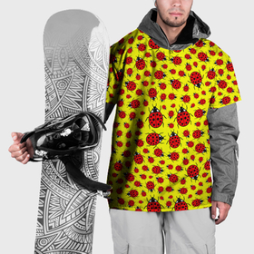 Накидка на куртку 3D с принтом Божьи коровки цветные в Кировске, 100% полиэстер |  | 
