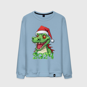 Мужской свитшот хлопок с принтом Дракон снегозавр в городе Новоалтайск, 100% хлопок |  | 