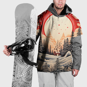 Накидка на куртку 3D с принтом Орнаменты зимы 2024 в Белгороде, 100% полиэстер |  | 