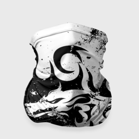 Бандана-труба 3D с принтом Черно белый дракон 2024 в Екатеринбурге, 100% полиэстер, ткань с особыми свойствами — Activecool | плотность 150‒180 г/м2; хорошо тянется, но сохраняет форму | 