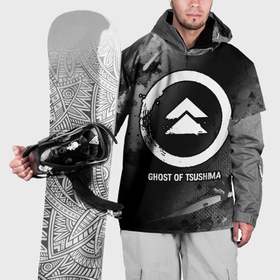 Накидка на куртку 3D с принтом Ghost of Tsushima glitch на темном фоне в Белгороде, 100% полиэстер |  | 