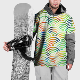 Накидка на куртку 3D с принтом Белая рыба   чешуя волна в Петрозаводске, 100% полиэстер |  | Тематика изображения на принте: 