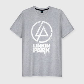 Мужская футболка хлопок Slim с принтом Linkin Park   white в Кировске, 92% хлопок, 8% лайкра | приталенный силуэт, круглый вырез ворота, длина до линии бедра, короткий рукав | 