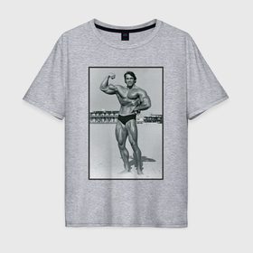 Мужская футболка хлопок Oversize с принтом Mister Schwarzenegger в Кировске, 100% хлопок | свободный крой, круглый ворот, “спинка” длиннее передней части | Тематика изображения на принте: 