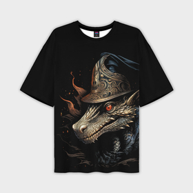 Мужская футболка oversize 3D с принтом Дракон вечной зимы в Кировске,  |  | 