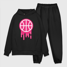 Мужской костюм oversize хлопок с принтом Pink basketball в Петрозаводске,  |  | 