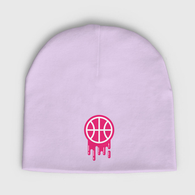 Мужская шапка демисезонная с принтом Pink basketball в Белгороде,  |  | 