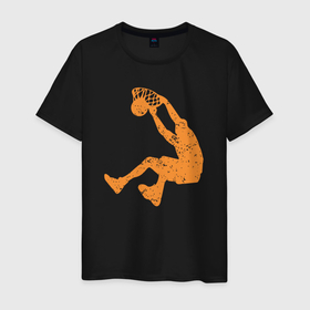 Мужская футболка хлопок с принтом Shaq dunk в Кировске, 100% хлопок | прямой крой, круглый вырез горловины, длина до линии бедер, слегка спущенное плечо. | 