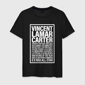 Мужская футболка хлопок с принтом Vince Carter в Санкт-Петербурге, 100% хлопок | прямой крой, круглый вырез горловины, длина до линии бедер, слегка спущенное плечо. | 