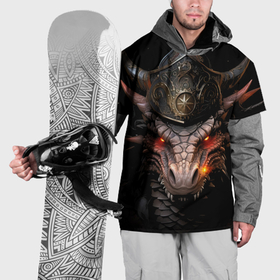 Накидка на куртку 3D с принтом Волшебный хозяин зимы в Курске, 100% полиэстер |  | 