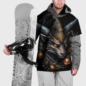 Накидка на куртку 3D с принтом Страж новогодней ночи в Санкт-Петербурге, 100% полиэстер |  | Тематика изображения на принте: 