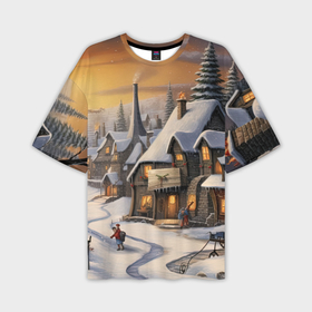 Мужская футболка oversize 3D с принтом Необыкновенные приключения под новый год в Кировске,  |  | 