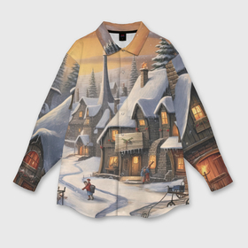 Мужская рубашка oversize 3D с принтом Необыкновенные приключения под новый год в Кировске,  |  | 