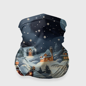 Бандана-труба 3D с принтом В поисках новогоднего чуда в Новосибирске, 100% полиэстер, ткань с особыми свойствами — Activecool | плотность 150‒180 г/м2; хорошо тянется, но сохраняет форму | Тематика изображения на принте: 
