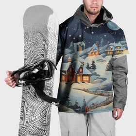 Накидка на куртку 3D с принтом В поисках новогоднего чуда в Курске, 100% полиэстер |  | Тематика изображения на принте: 